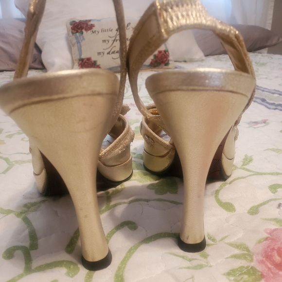 Zezell Gold Heels - Picture 3 of 4